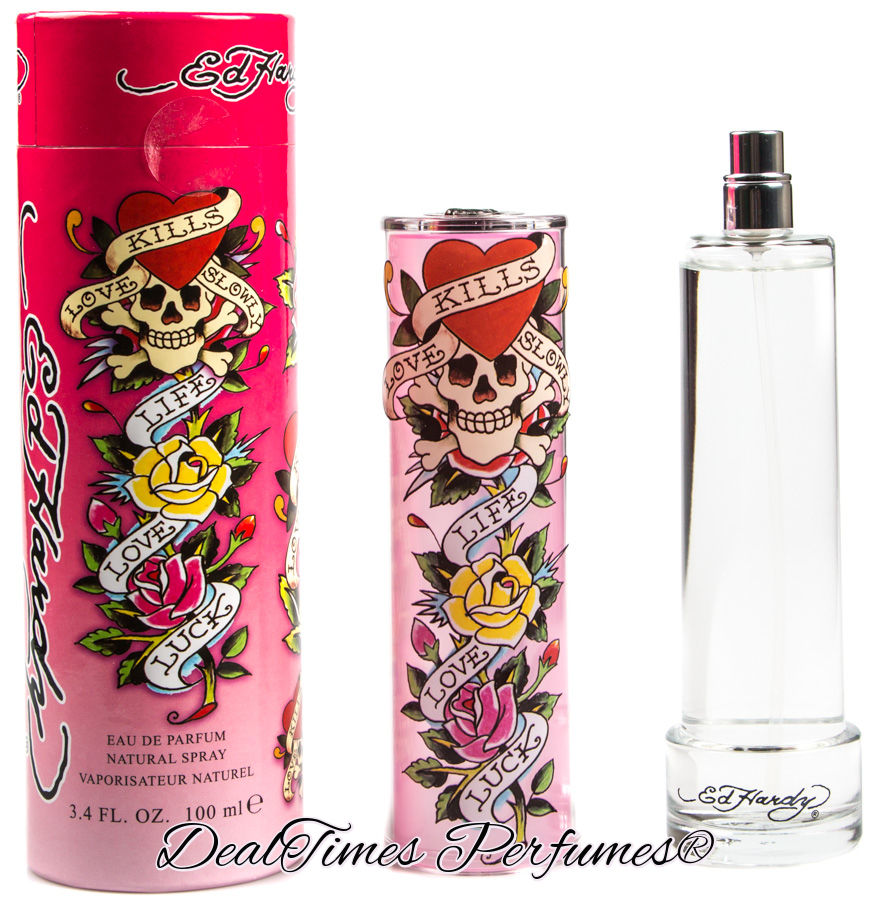 Ed Hardy Pink Life Love Luck Perfume for Women 3.4 Oz EDP Spray New | eBay