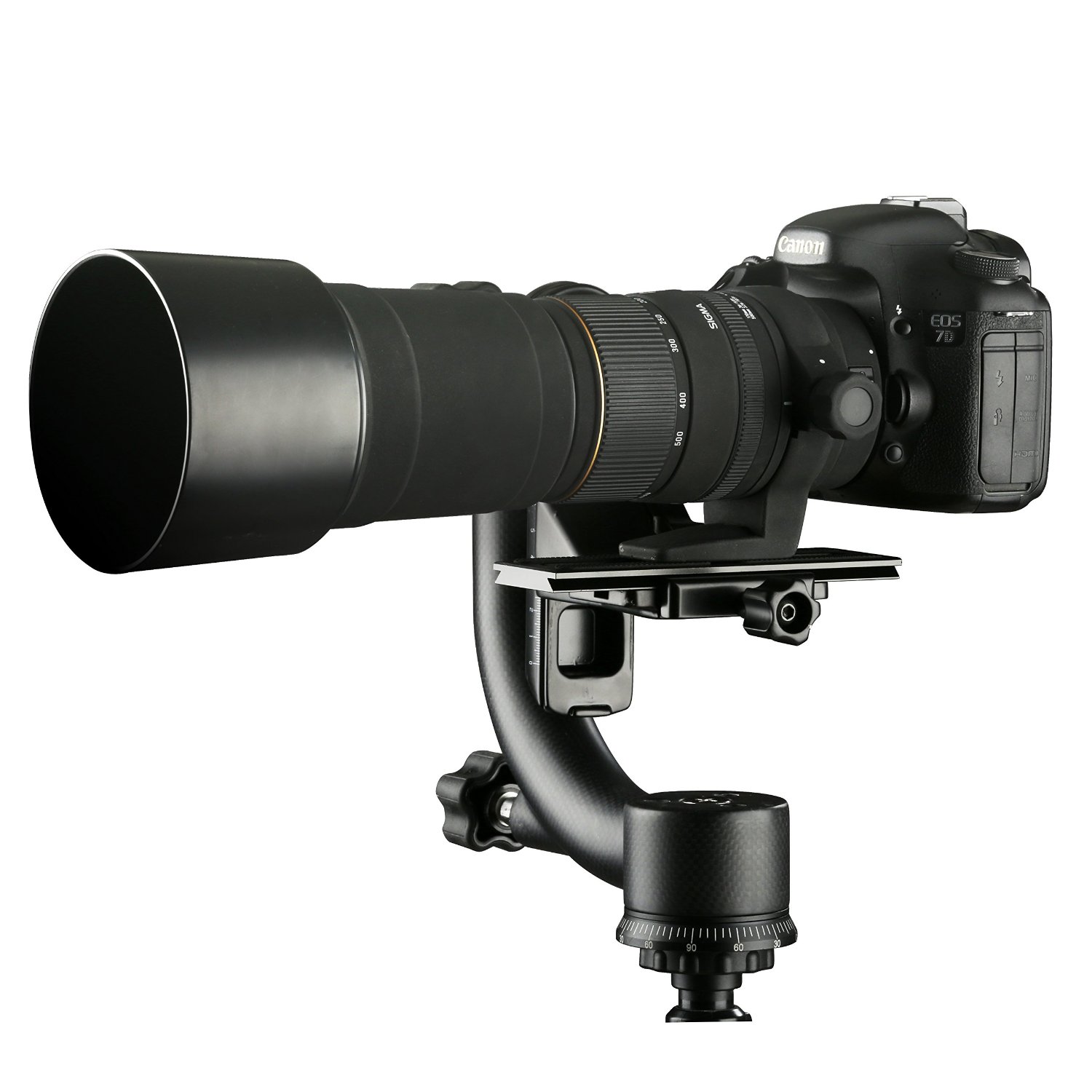 Movo GH800 Carbon Fiber Gimbal Tripod Head with Arca-Swiss Quick ...