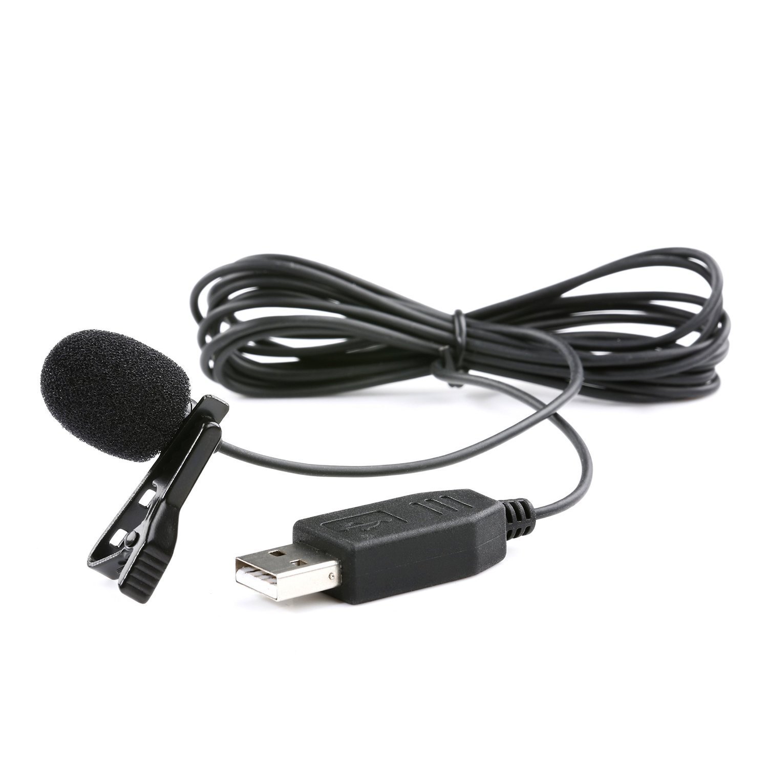 Movo M1 USB Lavalier Lapel Clip-on Computer Microphone for PC and Mac ...